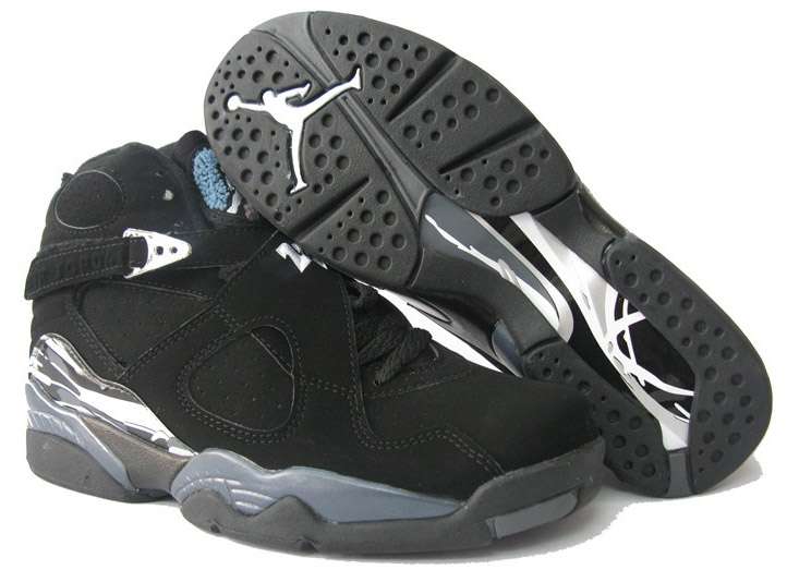 On Sale Womens Air Jordan 8 retro Womens black grey white 2014 New Arrive